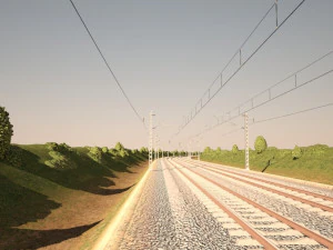 Tileable railway 3D Model