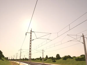 Tileable railway 3D Model