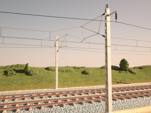 Tileable railway 3D Model