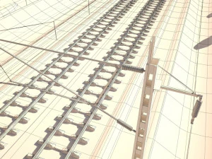 Tileable railway 3D Model