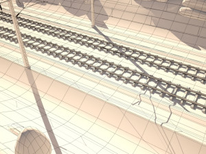 Tileable railway 3D Model