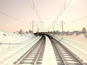 Tileable railway 3D Model