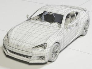 subaru brz sti Modello 3D