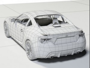 subaru brz sti Modello 3D