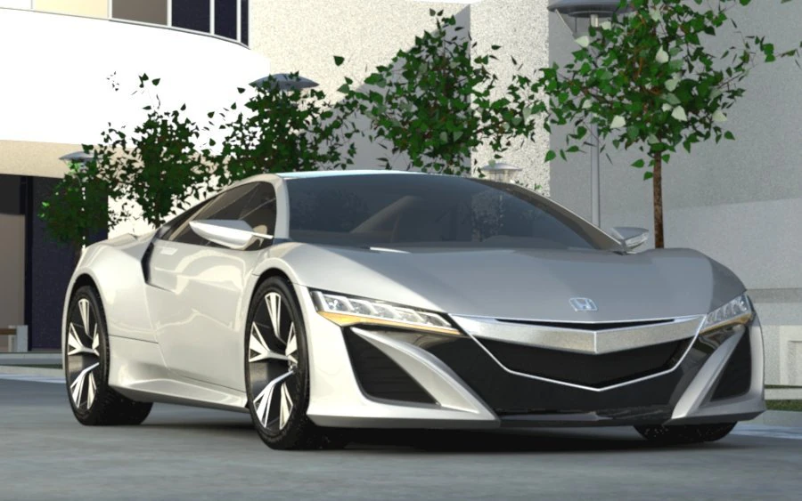 honda acura nsx 2012 3D Model .c4d .max .obj .3ds .fbx .stl .blend 