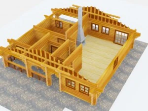 log cabin 3D Модель