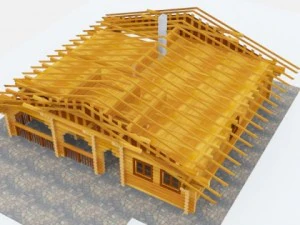log cabin 3D Model