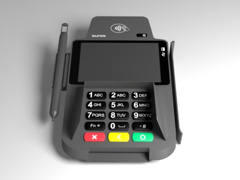 Sunmi P2 Smartpad payment terminal Model 3D