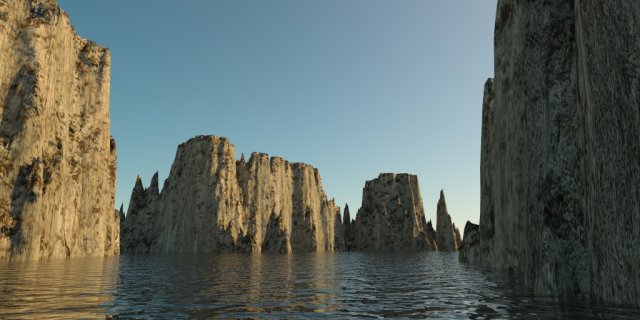 landscape  rocky islands 01 3D Model .c4d .max .obj .3ds .fbx .stl .blend 