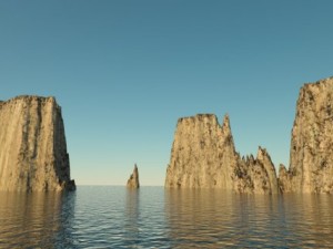 landscape  rocky islands 01 3D Model