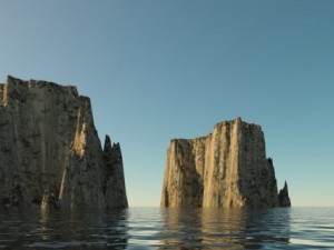 landscape  rocky islands 01 3D Model