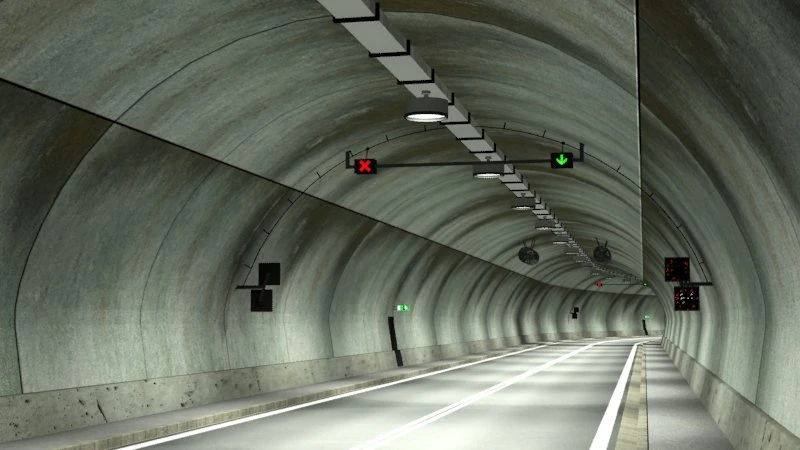 tileable road tunnel 02 3D Model .c4d .max .obj .3ds .fbx .stl .blend 