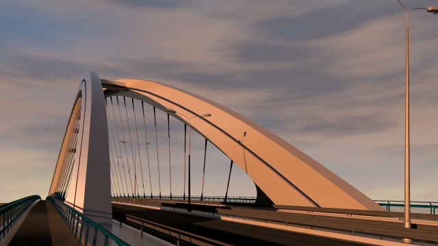 arched bridge 3D 模型 .c4d .max .obj .3ds .fbx .stl .blend 
