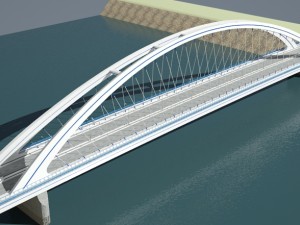 arched bridge 3D 模型