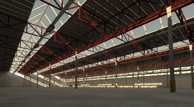 industrial building 3D Model .c4d .max .obj .3ds .fbx .stl .blend 
