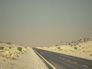 estrada deserta Modelo 3D