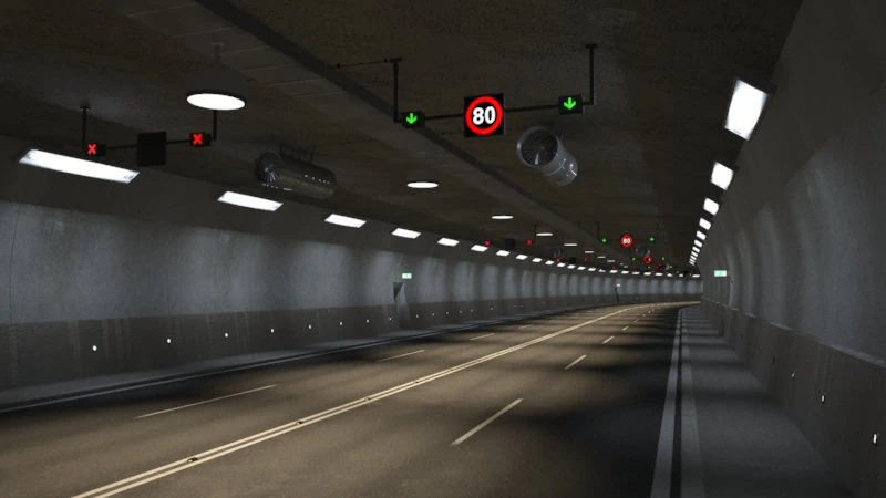 tileable road tunnel 3D Model .c4d .max .obj .3ds .fbx .stl .blend