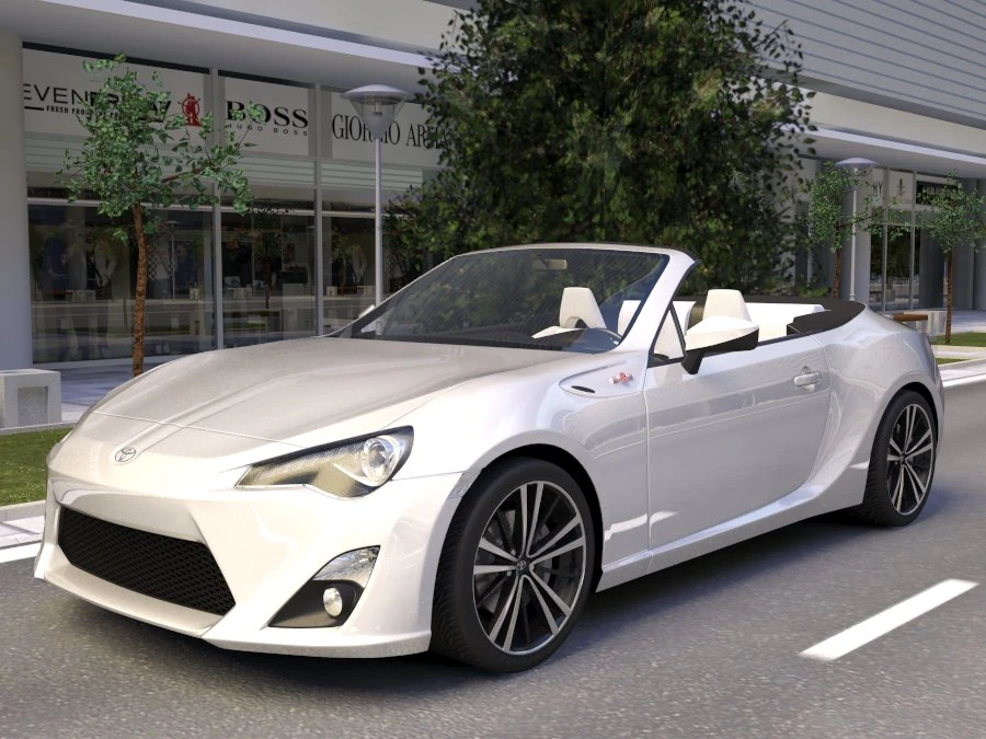 Toyota gt 86 cabrio 3D Model .c4d .max .obj .3ds .fbx .stl .blend 