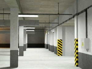 underground parking garage 02 3D Model