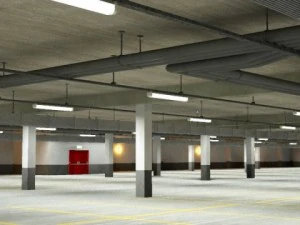 underground parking garage 02 3D Model