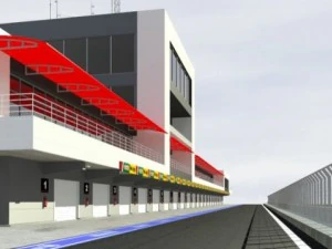 피트 스톱 빌딩 3D 모델