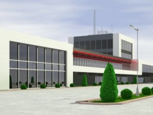pit stop building Modello 3D