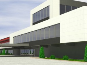 pit stop building Modello 3D