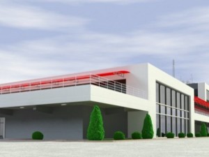 pit stop building Modello 3D