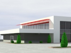 pit stop building Modello 3D