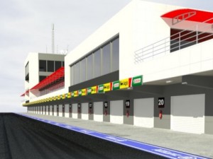 pit stop building Modello 3D
