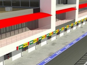 pit stop building Modello 3D