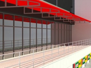 pit stop building Modello 3D