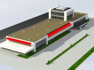 pit stop building Modello 3D