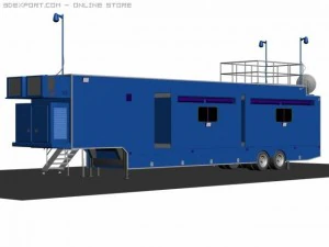 state police mobile command unit 3D Model