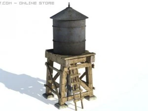 torre de &aacute;gua Modelo 3D