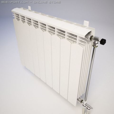 bimetallic radiator 3D Model .c4d .max .obj .3ds .fbx .stl .blend 