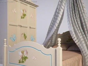 furniture set for girl bedroom 3D Model