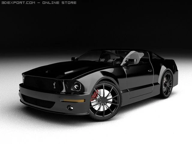 gt500 mustang kitt 3D Model .c4d .max .obj .3ds .fbx .stl .blend 