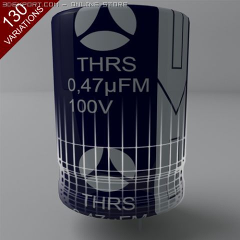 electrolytic capacitors Modelo 3D .c4d .max .obj .3ds .fbx .stl .blend 