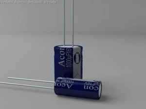 electrolytic capacitors 3D Model