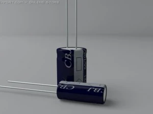 electrolytic capacitors 3D Model