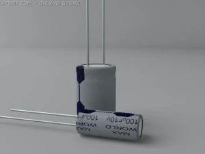 electrolytic capacitors 3D Model
