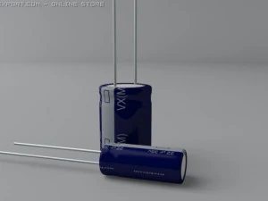 electrolytic capacitors 3D Model