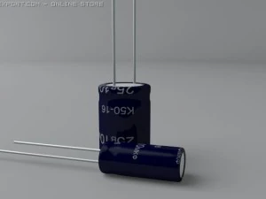 electrolytic capacitors 3D Model