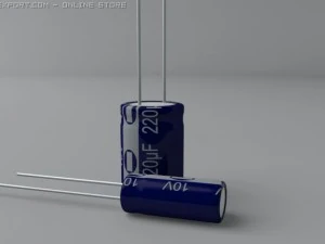 electrolytic capacitors 3D Model