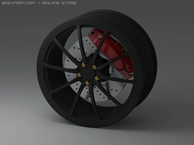 car rim 3D Model .c4d .max .obj .3ds .fbx .stl .blend 