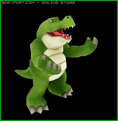 cocodrilo game model Modelo 3D .c4d .max .obj .3ds .fbx .stl .blend 