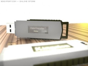 kingston 2gb flash drive 3Dモデル