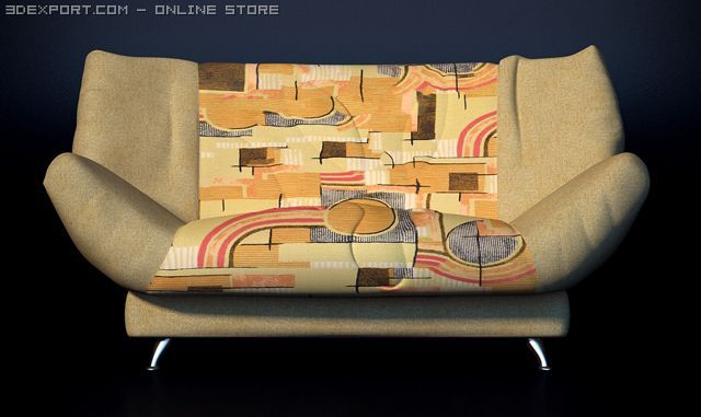 sofa contemporary ruana 3D Model .c4d .max .obj .3ds .fbx .stl .blend 