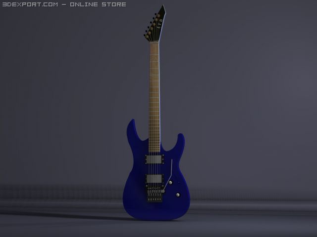electric guitar ltd Modello 3D .c4d .max .obj .3ds .fbx .stl .blend 